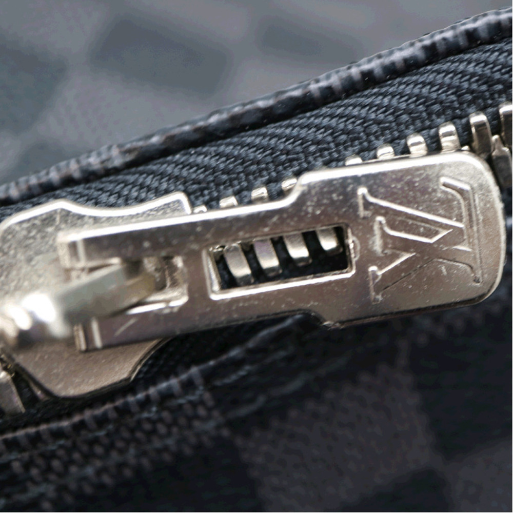 LOUIS VUITTON Keepall Bandoulire Boston Bag Travel Damier Canvas Graphite Black - Picture 10 of 10